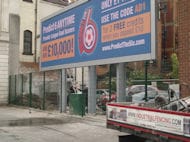 V Mesh Panel Fence for Advertising Company Manchester Centre